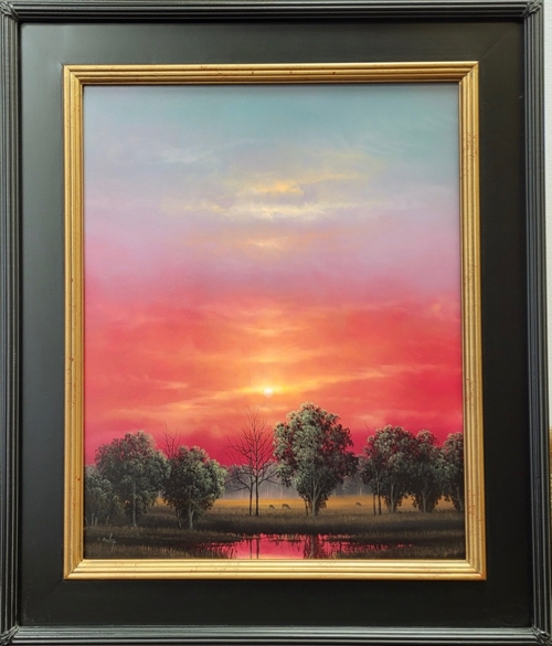 Glowing Crimson 20x16 $1850 at Hunter Wolff Gallery